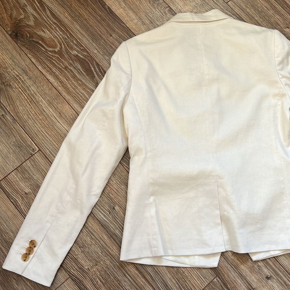 Banana Republic Ivory Linen Double Breasted Blazer - Picture 16 of 16